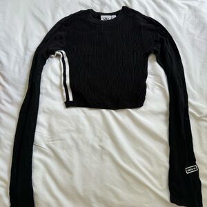 Adidas Black Ribbed Sweater